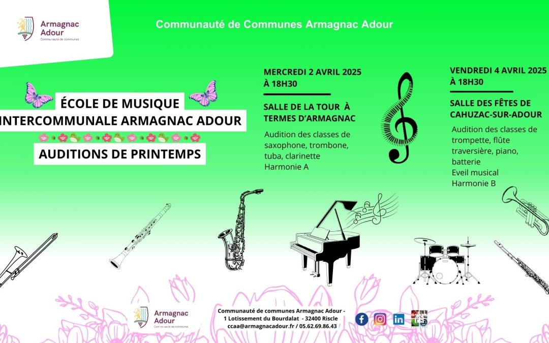 Auditions de Printemps – École de musique intercommunale Armagnac Adour