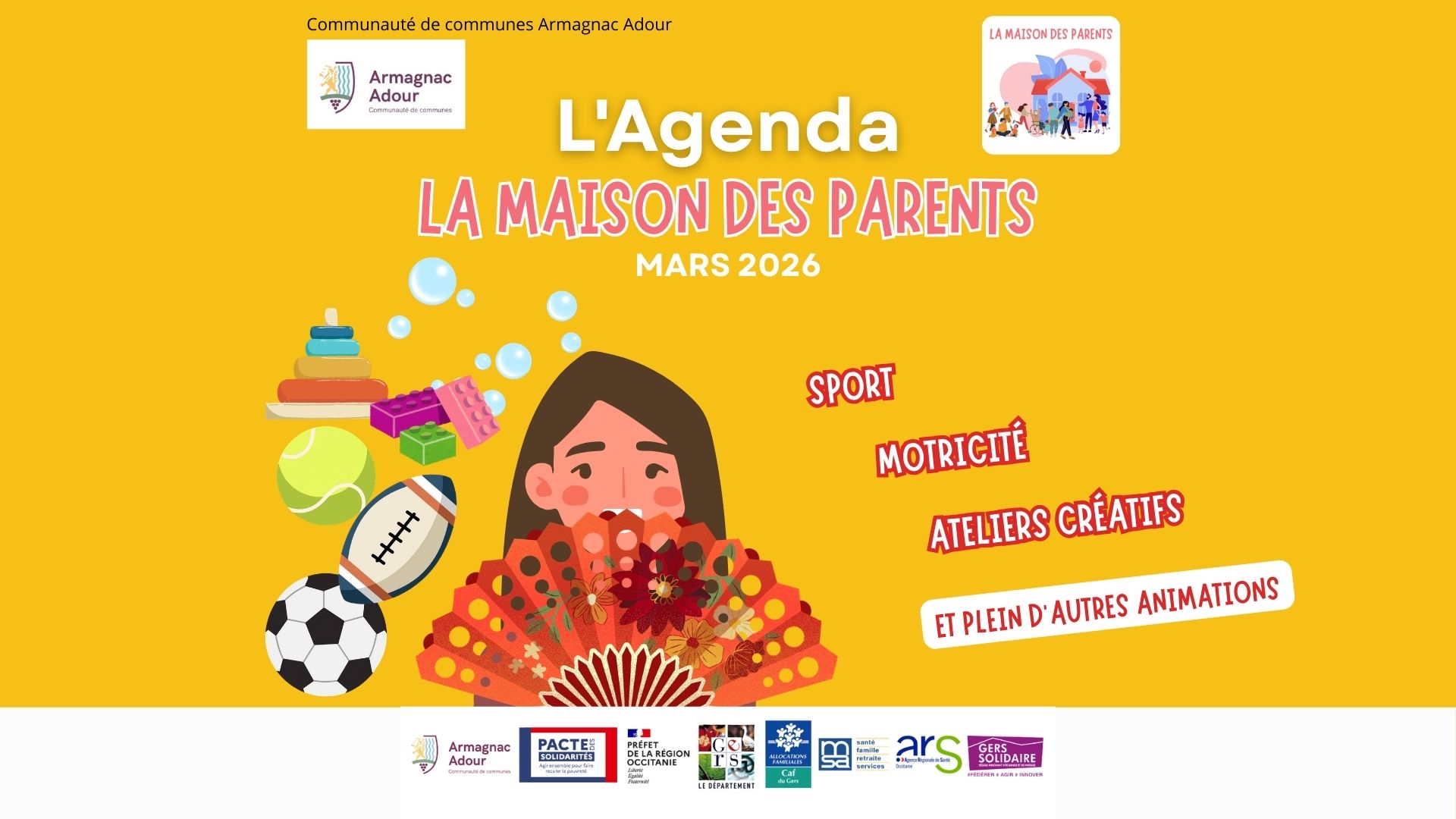 Mars 2026 bannière Maison des Parents