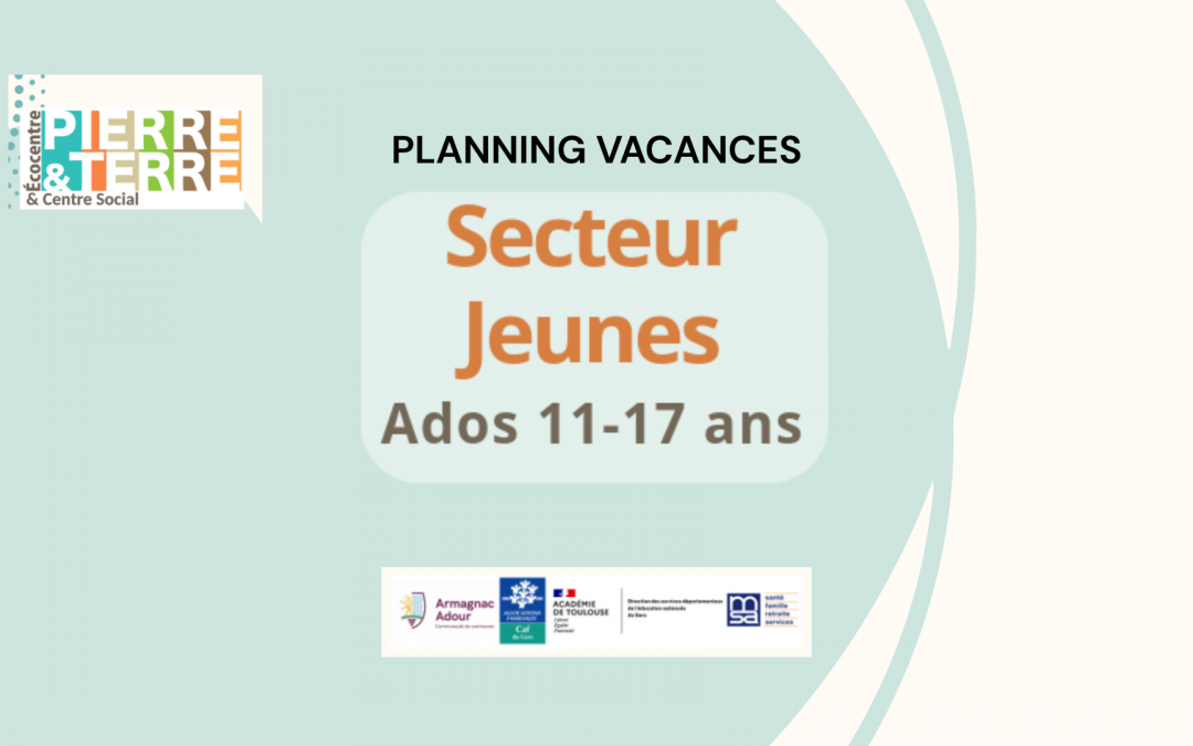 Planning Espace Jeunes – Pierre et Terre