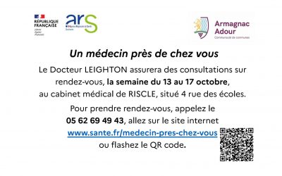 Un médecin près de chez vous : Riscle